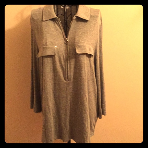 $⬇️ NWOT Calvin Klein Gray Comfy Top - Picture 3 of 6